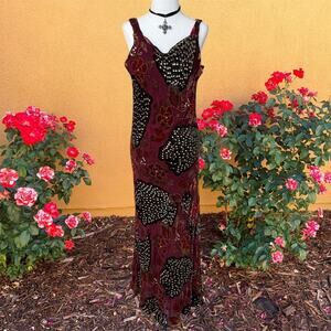 Gothic fairy fully beaded 100% silk formal prom dress